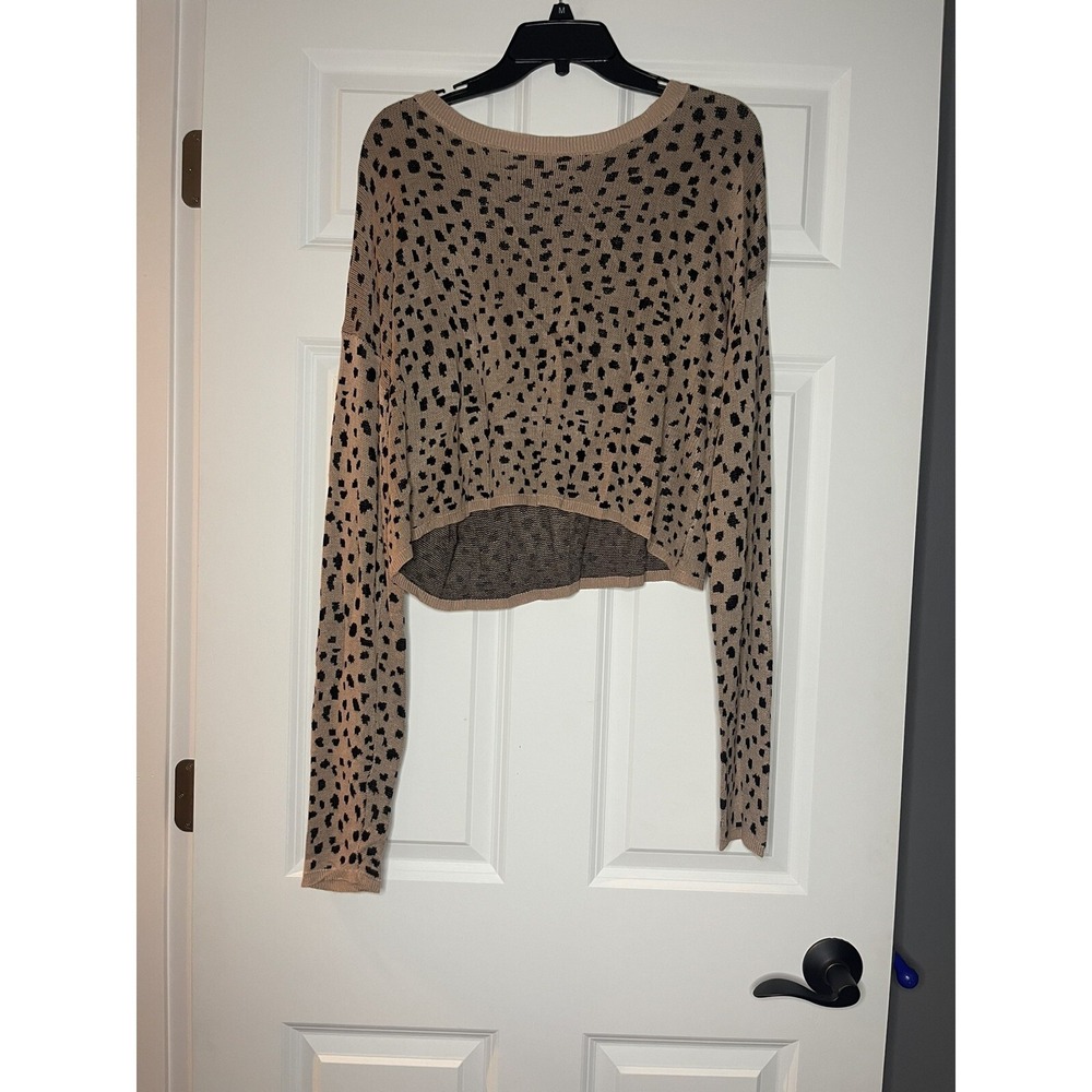 Maverick the collection 2 piece lounge PJ set animal print brown black small nwt